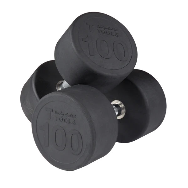 Body Solid 55-75lb Round Rubber Dumbbells SDPS650