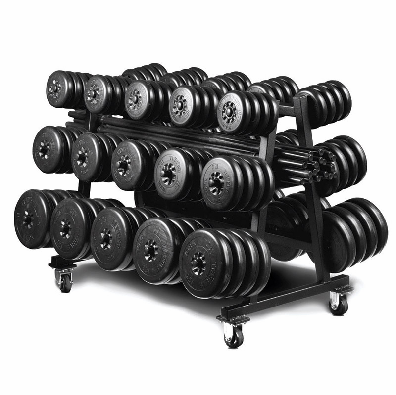 York Barbell Aerobic Weight Set Club Pack Includes Rack