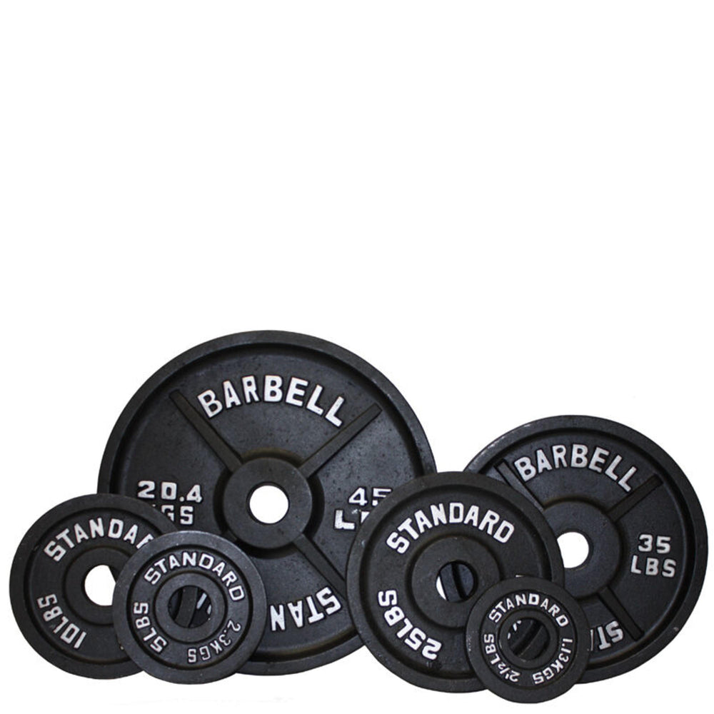 Olympic Weight Plate Set in Black - 455lbs