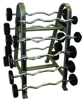 TROY Urethane Curl Barbell Set with Rack COMMPAC-TZBU110