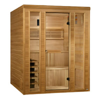 Load image into Gallery viewer, Golden Designs 2025 "Engelberg Edition" 4 - 6 Person Traditional Steam Sauna GDI-7060-01 - Pacific Premium Clear Cedar

