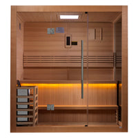 Load image into Gallery viewer, Golden Designs "Forssa Edition" 3 Person Indoor Traditional Sauna GDI-7203-01 - Canadian Red Cedar Interior
