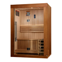 Load image into Gallery viewer, Golden Designs 2025 Updated "Sundsvall Edition" GDI-7289-02  2 Person Traditional Sauna - Canadian Red Cedar Interior and Pacific Premium Clear Cedar Exterior

