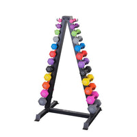 Load image into Gallery viewer, Body-Solid Vertical Vinyl and Neoprene Dumbbell Rack GDR24B
