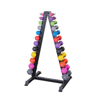 Load image into Gallery viewer, Vertical Dumbbell Rack with 12 Vinyl Pairs GDR24-VPACK
