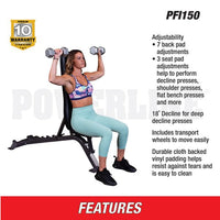 Load image into Gallery viewer, PFI 150 Powerline Flat/Incline Bench
