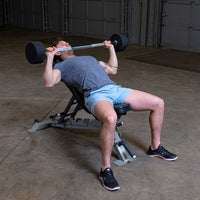 Load image into Gallery viewer, Body-Solid SBBS650 Fixed Weight Straight Barbell Set - 20 to 110 lb.
