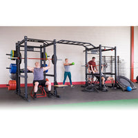 Load image into Gallery viewer, Body-Solid Pro ClubLine SPR1000DBBACK Double Power Racks with Rear Extensions and Monkey Bars
