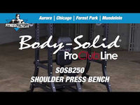 Load and play video in Gallery viewer, Pro Clubline Fixed Olympic Shoulder Press Bench
