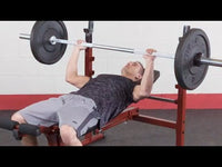 Load and play video in Gallery viewer, Best Fitness Folding Olympic Bench BFOB10B
