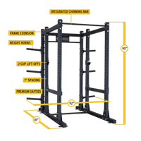 Load image into Gallery viewer, Body Solid SPR1000BACK Commercial Extended Power Rack
