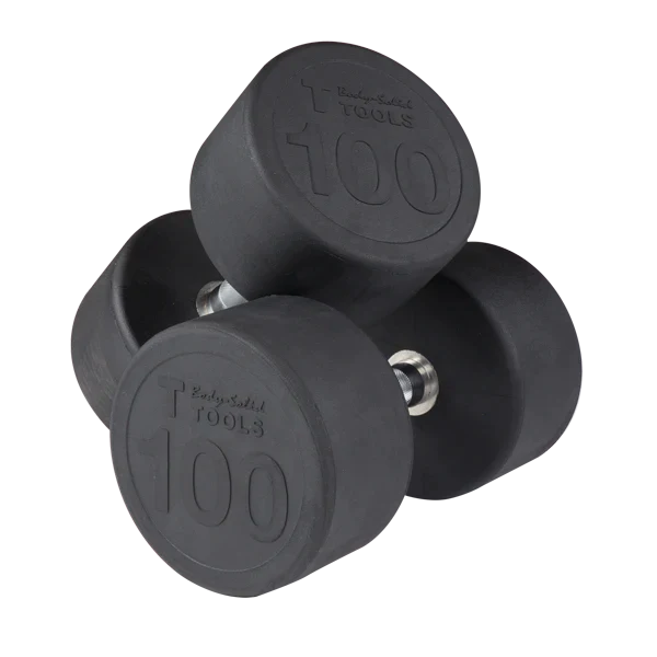 Body Solid 80-100lb Round Rubber Dumbbells SDPS900