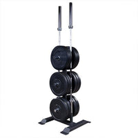 Load image into Gallery viewer, Body-Solid GWT56 Olympic Weight Tree and Bar Holder (GWT56)
