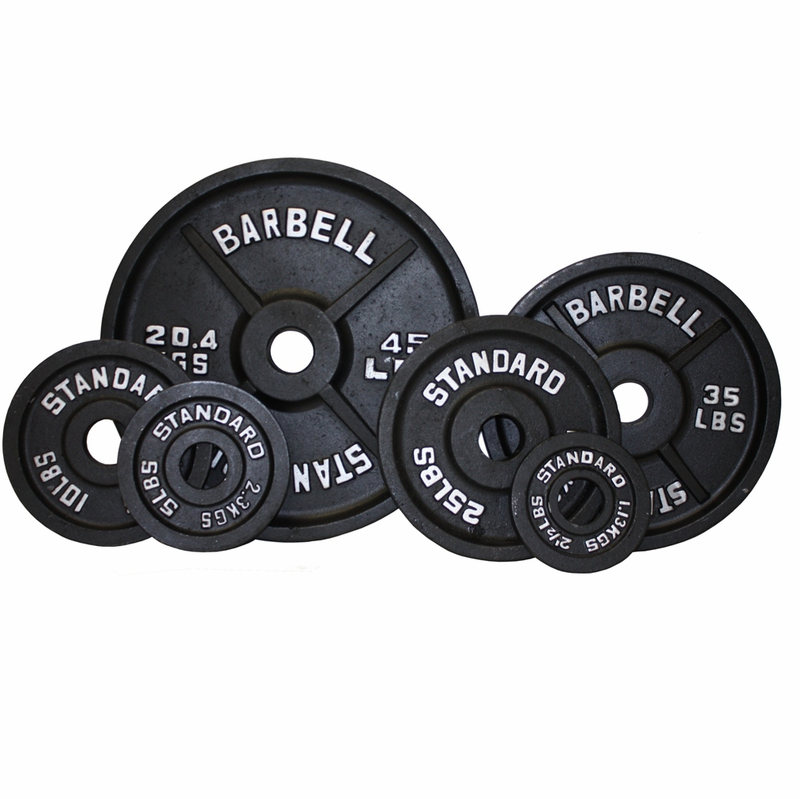 Olympic Weight Plate Set Black - 255lbs