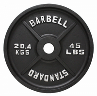 Load image into Gallery viewer, Olympic Weight Plate Set Black - 255lbs
