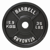 Load image into Gallery viewer, Olympic Weight Plate Set Black - 255lbs
