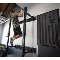 Load image into Gallery viewer, Tru Grit Foldable Wall-Mount Power Rack
