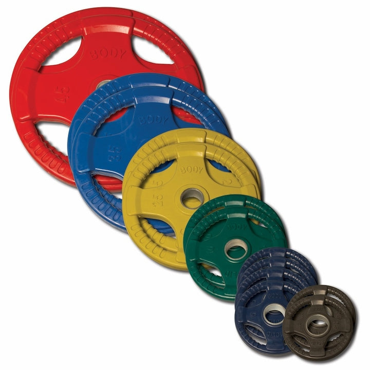 Body Solid Rubber Olympic Color Grip 455lbs Weight Set
