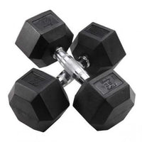 Load image into Gallery viewer, Body Solid 5-50 lb. Rubber Hex Dumbbell Set (SDRS550)
