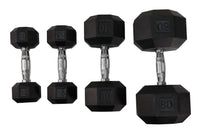 Load image into Gallery viewer, VTX 8-Sided Rubber Encased Dumbbells 5-100lb.
