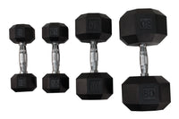 Load image into Gallery viewer, VTX 8 Sided Rubber Encased Dumbbells 5-50lb. Set
