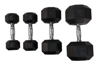 Load image into Gallery viewer, VTX 8 Sided Rubber Encased Dumbbells 5-50lb. Set
