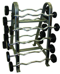 Load image into Gallery viewer, TROY Urethane Curl Barbell Set with Rack COMMPAC-TZBU110
