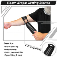 Load image into Gallery viewer, Serious Steel Fitness Elbow Wraps - Regular - (47&quot;)
