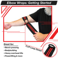 Load image into Gallery viewer, Serious Steel Fitness Elbow Wraps (Pair) - Large (63&quot;)
