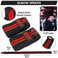Load image into Gallery viewer, Serious Steel Fitness Elbow Wraps (Pair) - Large (63&quot;)
