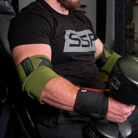 Load image into Gallery viewer, Serious Steel Fitness Stiff Elbow Wraps 47&quot; (Pair)
