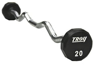 Load image into Gallery viewer, TROY Urethane Curl Barbell Set with Rack COMMPAC-TZBU110
