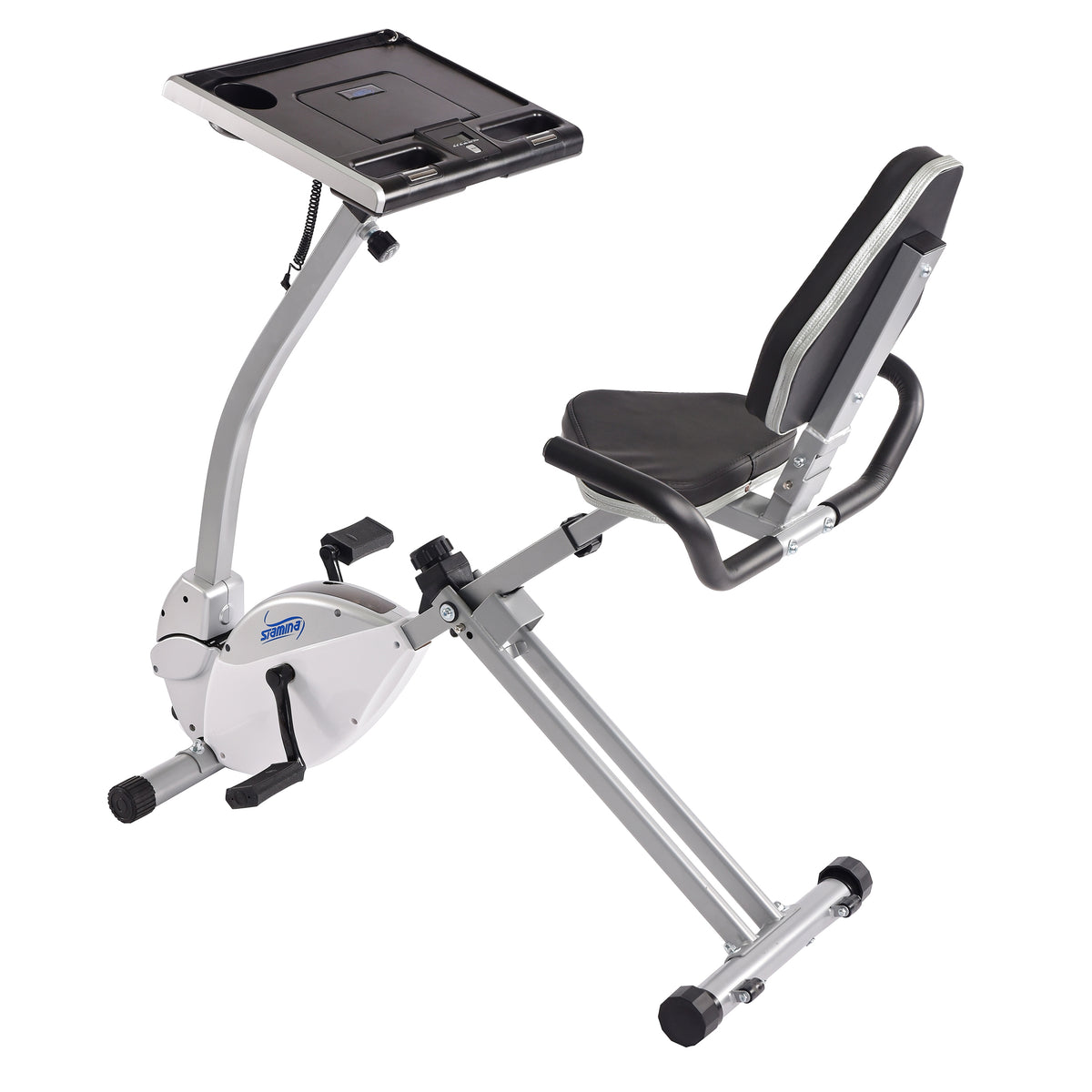 Stamina 2-in-1 Recumbent Cycling Workstation/Standing Desk