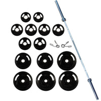 Load image into Gallery viewer, York G2 Rubber Encased Olympic Plate &amp; Barbell Set
