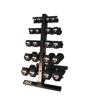 Load image into Gallery viewer, VTX 1-10lb Black Neoprene Aerobic Dumbbell Set with Compact Rack - THD-NPAC
