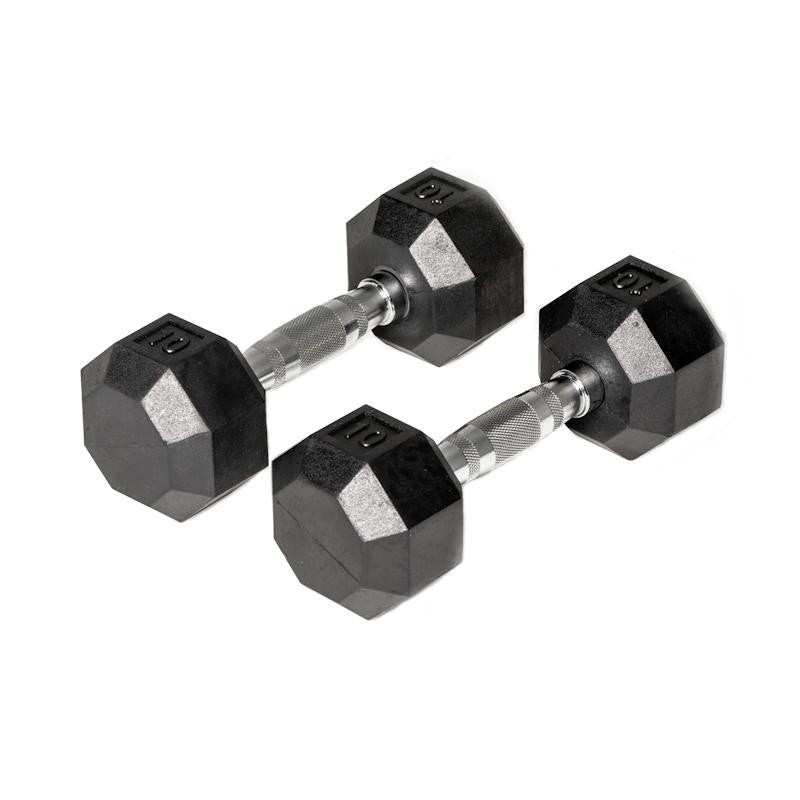 Troy USA Sports Rubber Hex Dumbbells